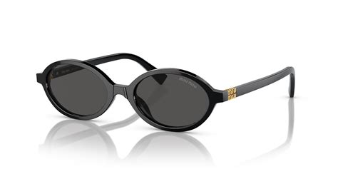 Miu Miu MU 04ZS 50 Dark Grey & Black Sunglasses .